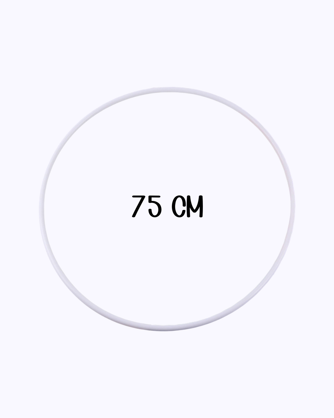 Cerceau de gymnastique rythmique blanc 75 cm pour l'entraînement et la compétition.