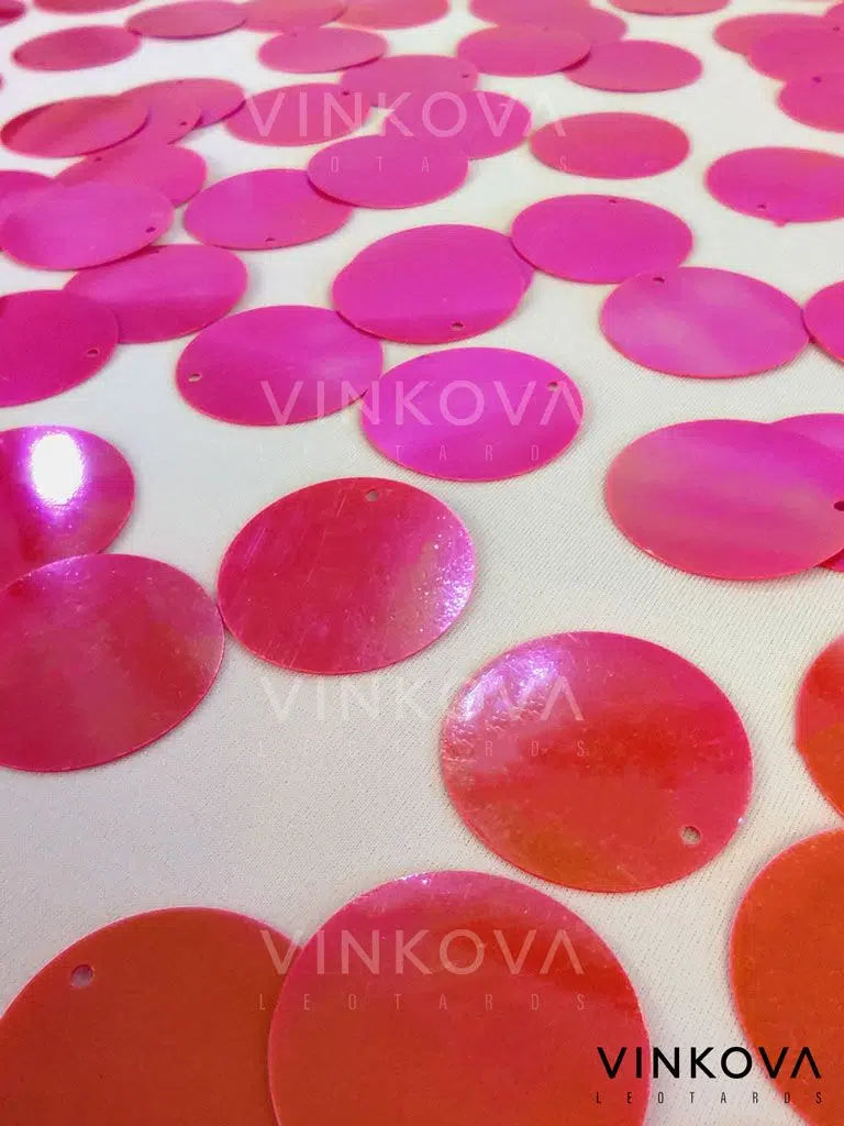 Fuchsia-Pink Flake Sequins