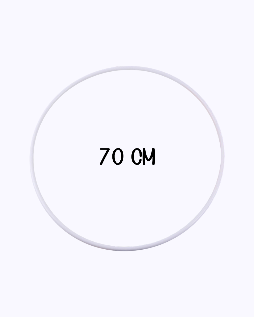 Aro de gimnasia rítmica blanco 70 cm para entrenamiento y competición.