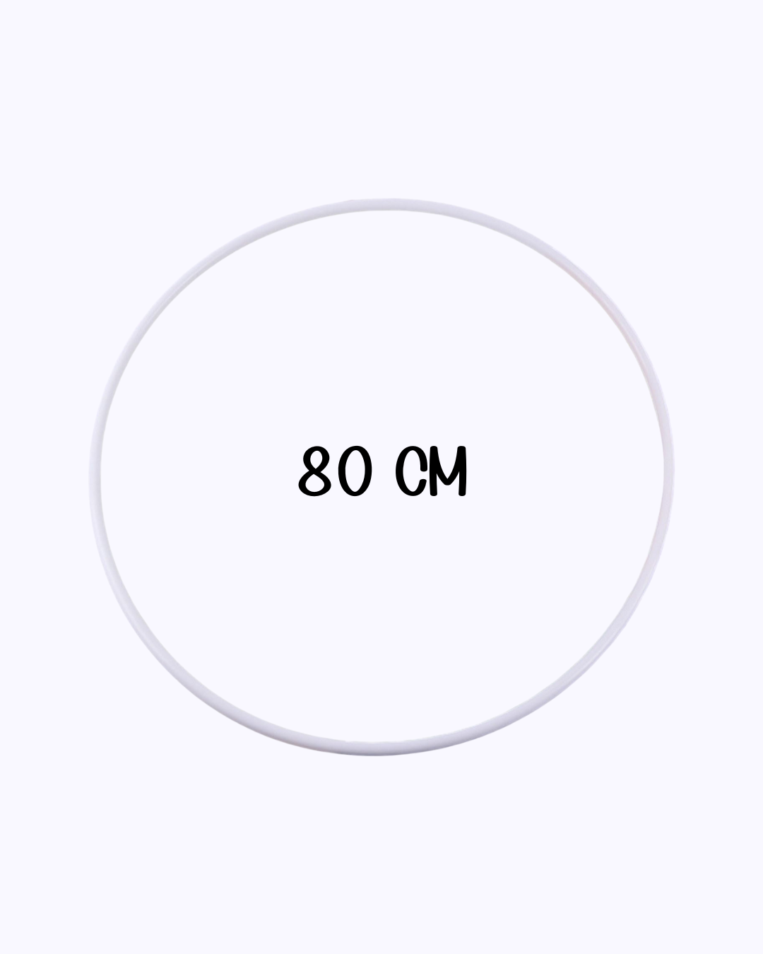 Aro de gimnasia rítmica blanco 80 cm para entrenamiento y competición.