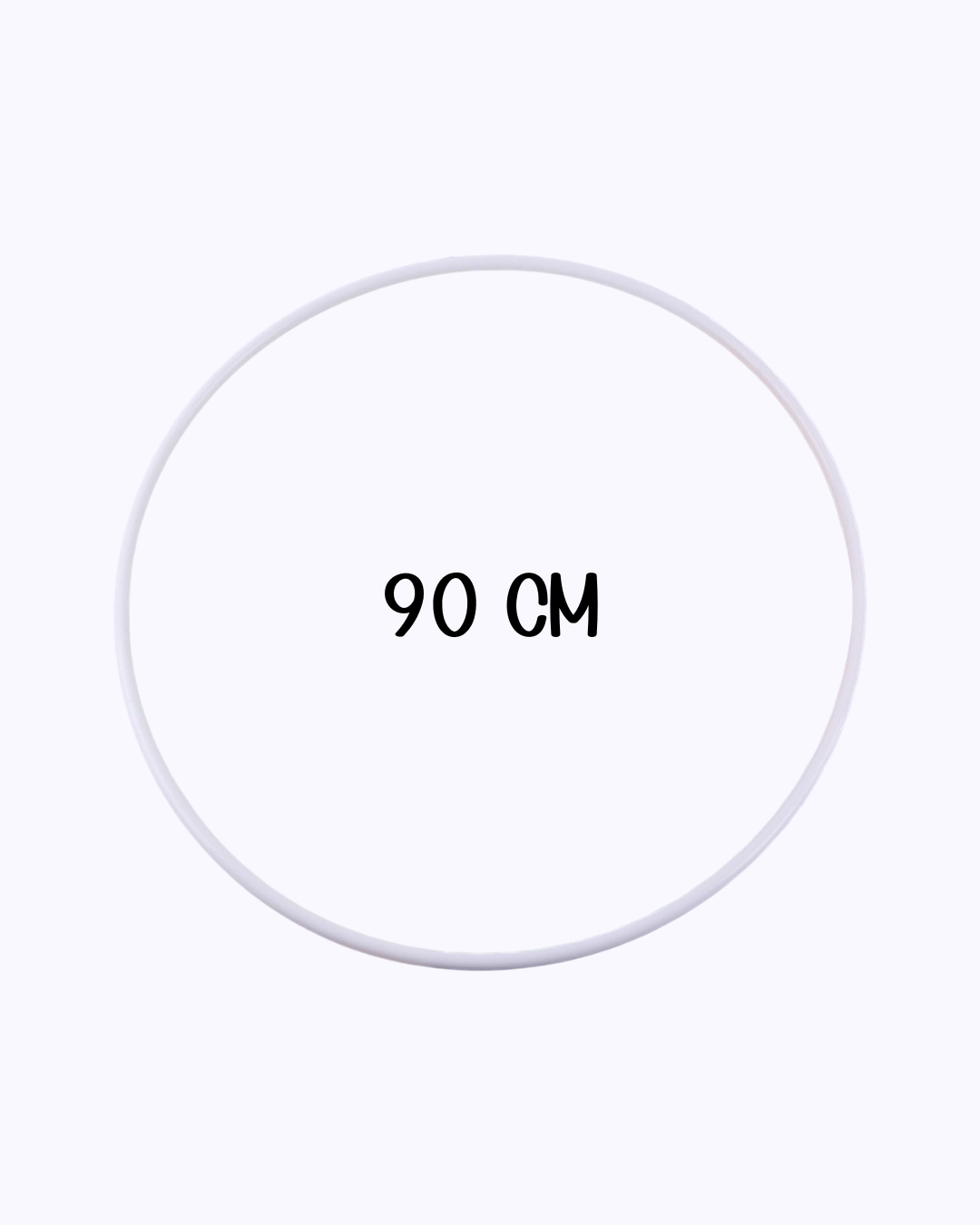 Aro de gimnasia rítmica blanco 90 cm para entrenamiento y competición.