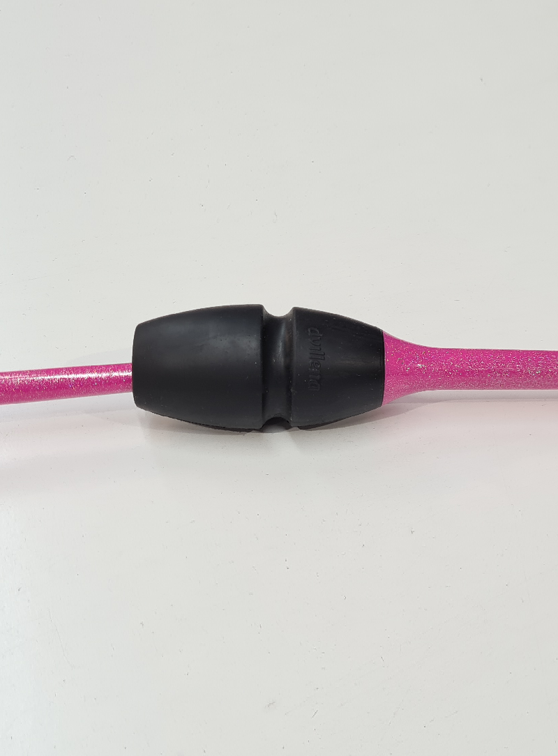 Mazas de competición homologadas FIG 41cm fucsia glitter y negro