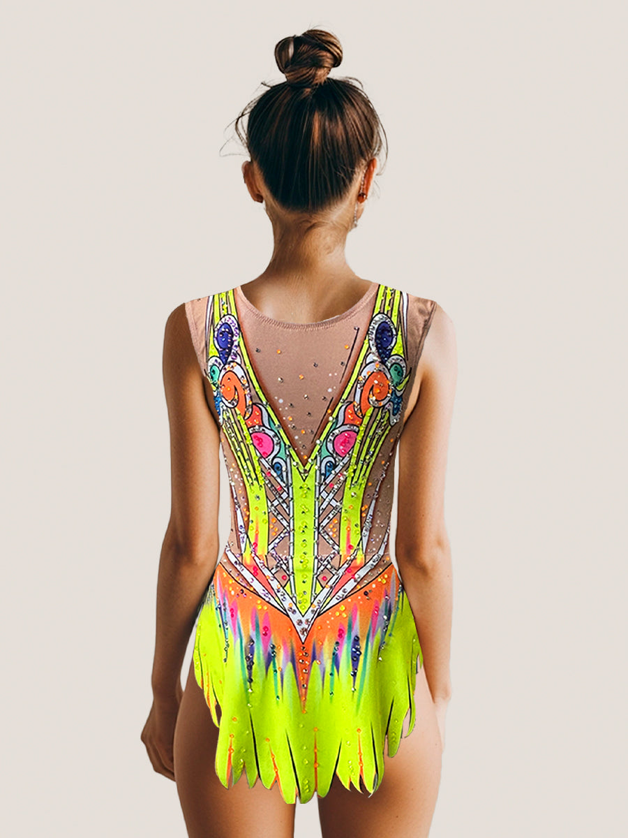 Jasmine – Turbo Fluor rhythmic gymnastics leotard
