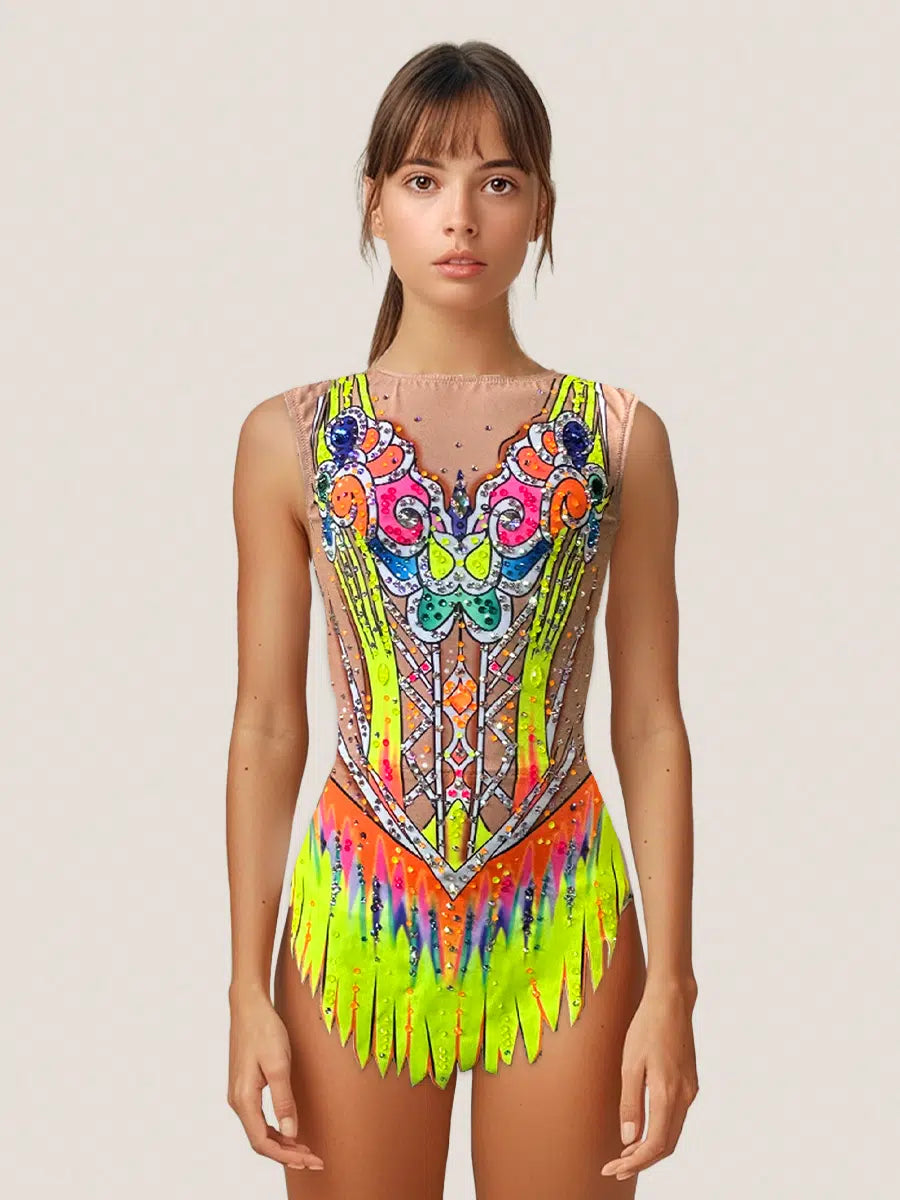 Jasmine – Turbo Fluor rhythmic gymnastics leotard
