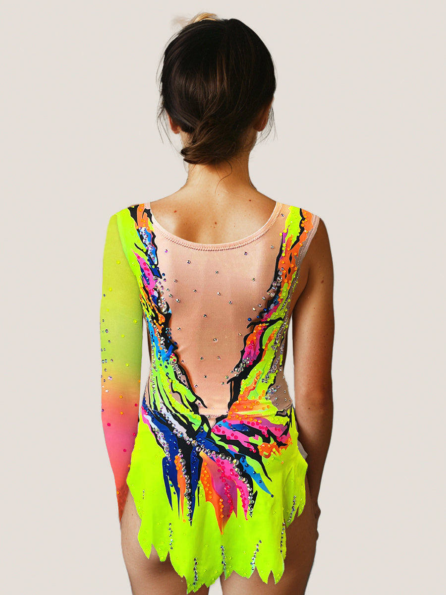 Quin – TURBO FLUOR rhythmic gymnastics leotard