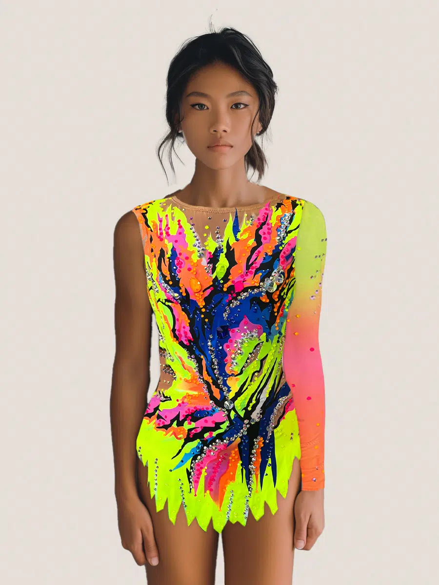 Quin – TURBO FLUOR rhythmic gymnastics leotard