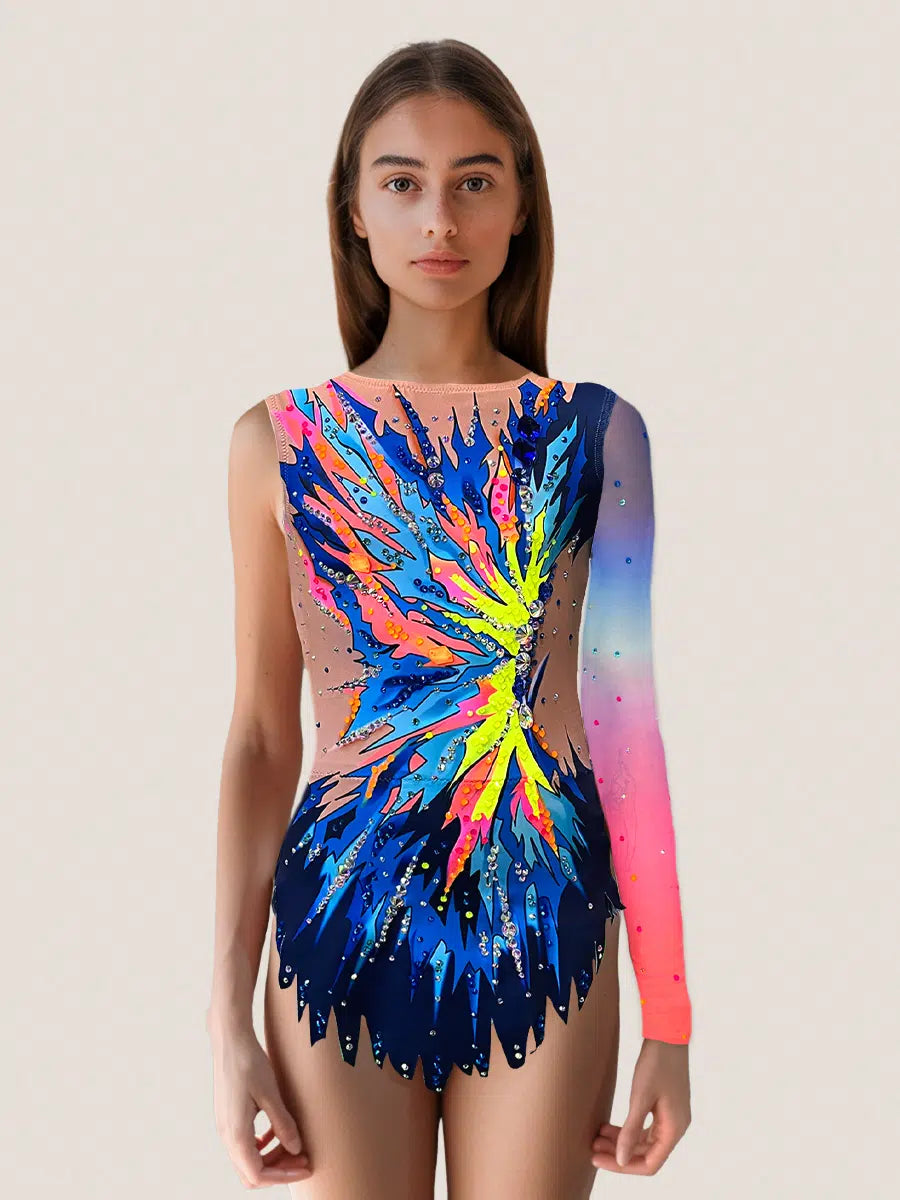 Isabella – TURBO FLUOR rhythmic gymnastics leotard