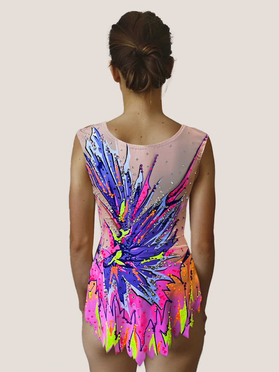 Isla – TURBO FLUOR rhythmic gymnastics leotard
