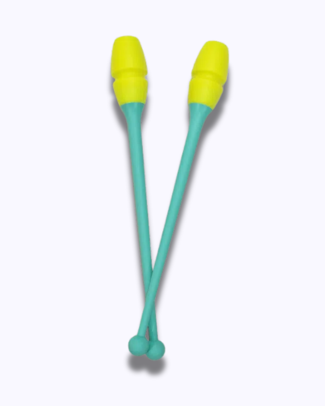 36 cm clubs - Turquoise and Fluorescent Yellow