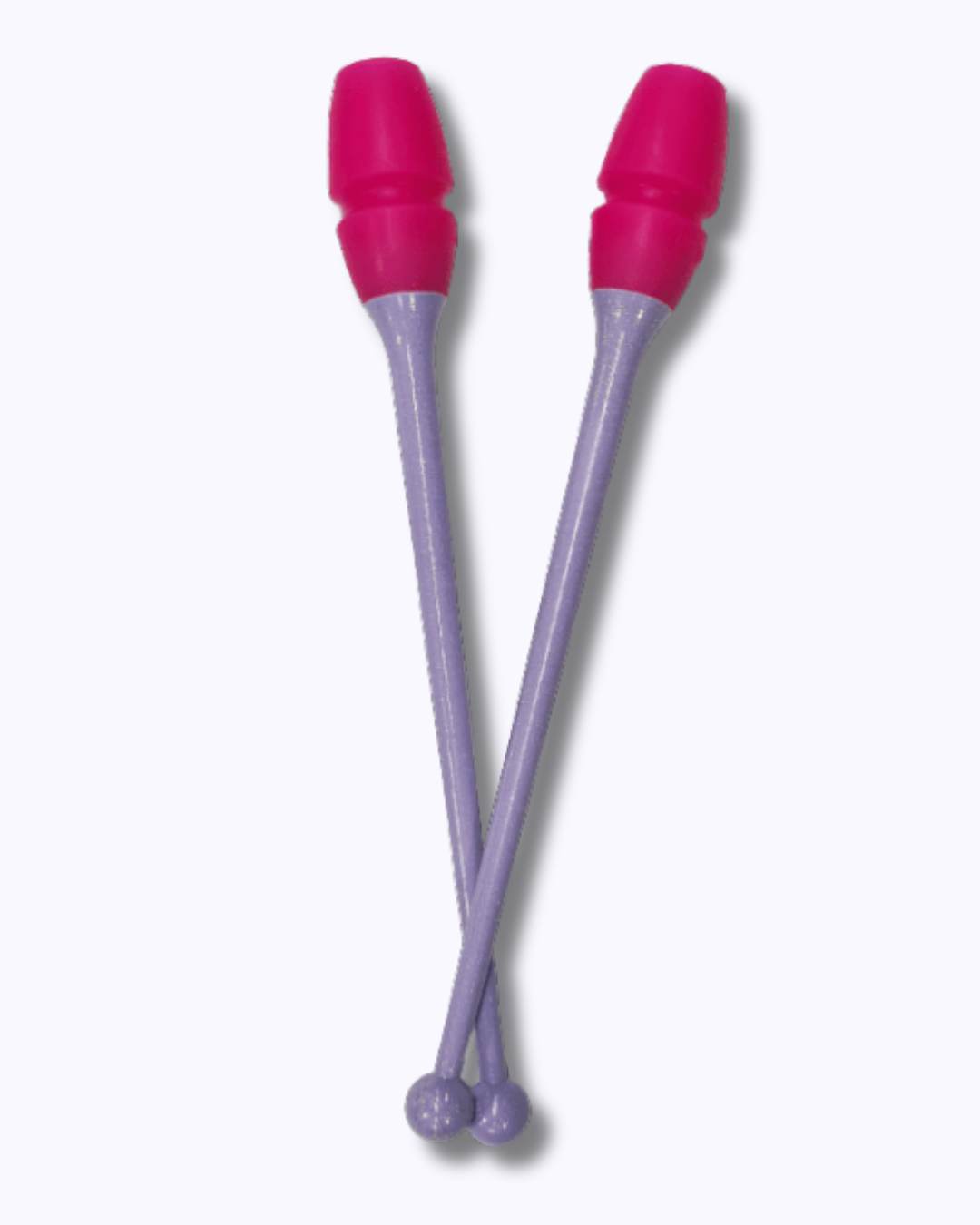 Massues 36 cm - Violet avec paillettes et rose fluo