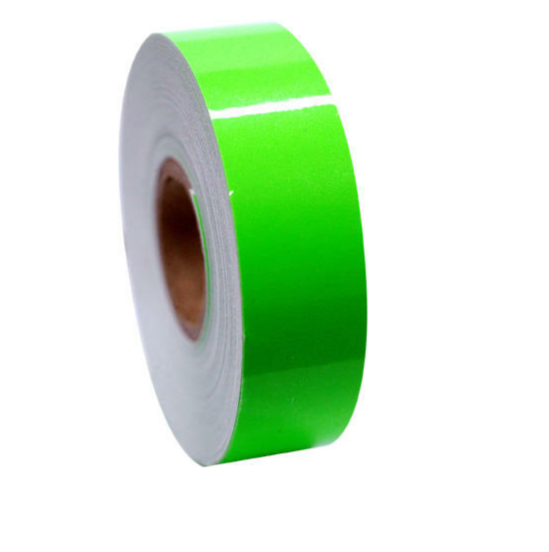 Cinta adhesiva Vinkova para aparatos de gimnasia rítmica, liso, verde flúor, en un rollo.