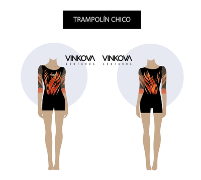 Maillot GSD 2026 trampolín chico, delante y detrás