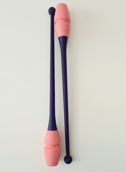 Par de mazas Dvillena & Vinkova engarzables color navy con cabeza celeste, aparato profesional.