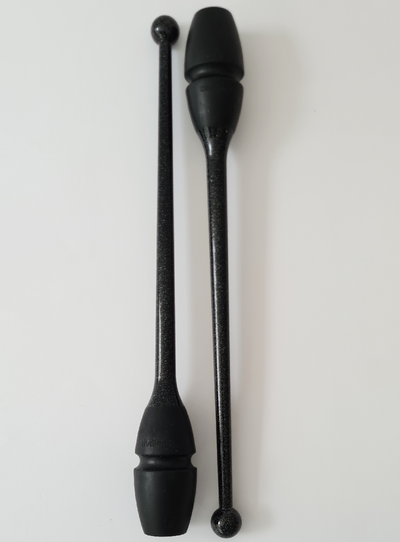 Dvillena & Vinkova rhythmic clubs, shiny black, connectable, 36 41 45cm