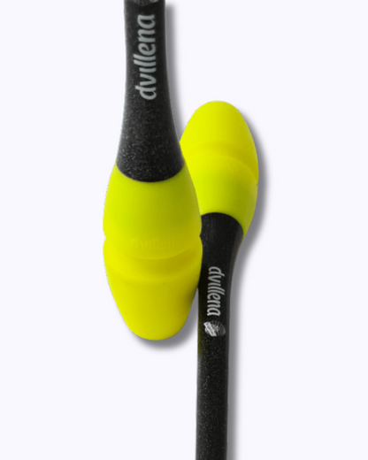 Mazas 45 cm - Negro con brillo y Amarillo Fluor
