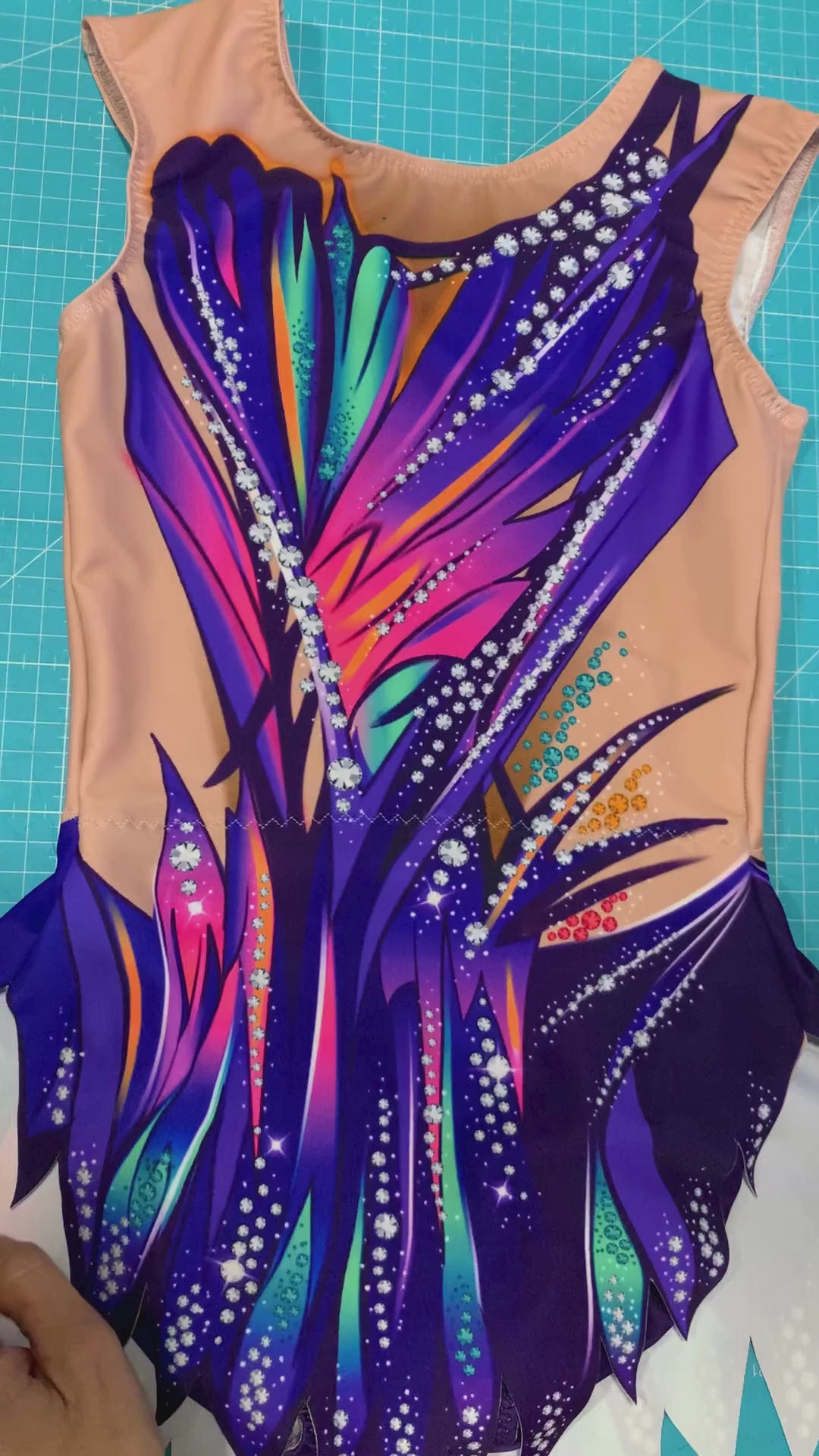 video de maillot ritmica morado vinkova