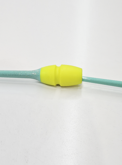 FIG approved competition clubs 36cm green glitter and yellow