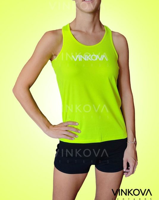 Camiseta amarillo fluor vinkova deporte ritmica